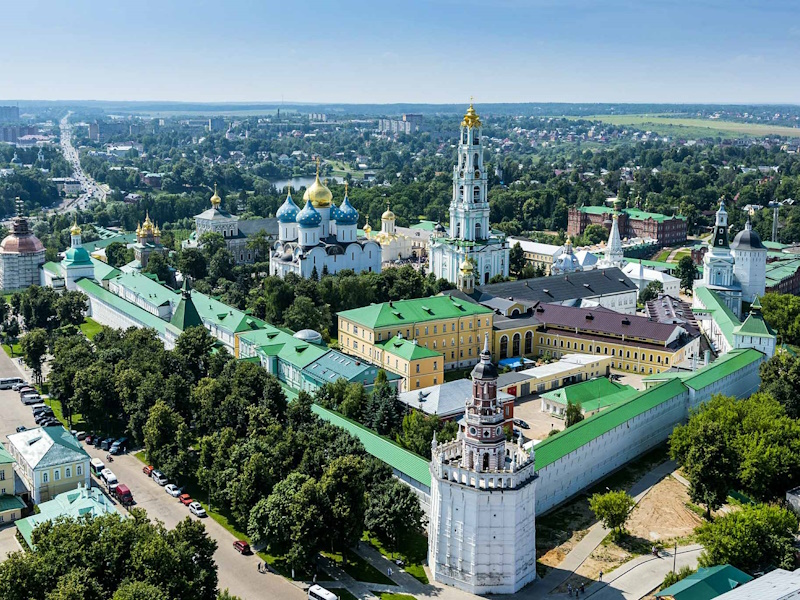 trinity lavra of st. sergius from above